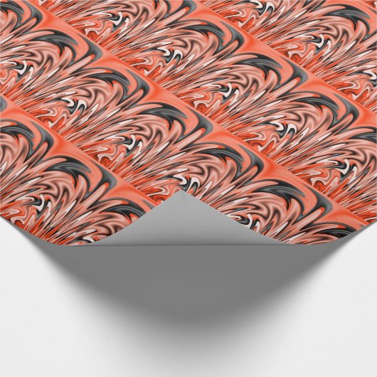 Orange weiß und schwarz geschenkpapier (Ecke)