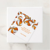 orange weiße Basketbälle Mädchen Geburtstag danke Geschenkanhänger (Beispiel)