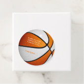 orange weiße Basketballmädchen Geburtstagsparty Geschenkanhänger (Beispiel)