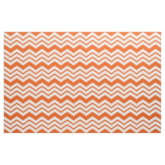 Orange Weiße Chevron-Zickzack-Musterdesign  Stoff (Fat Quarter (45,7 x 55,9 cm))