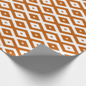 Orange-weiße Diamantform Geschenkpapier (Ecke)