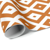 Orange-weiße Diamantform Geschenkpapier (Rolleneckpunkt)