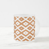 Orange-weiße Diamantform Mattglastasse (VorderseiteRechts)