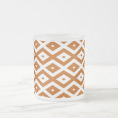 Orange-weiße Diamantform Mattglastasse (Mittel)