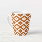 Orange-weiße Diamantform Milchtasse (Linke Ecke)