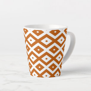 Orange-weiße Diamantform Milchtasse