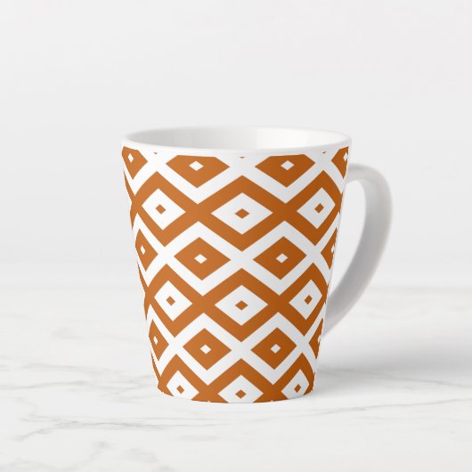 Orange-weiße Diamantform Milchtasse (Rechte Ecke)