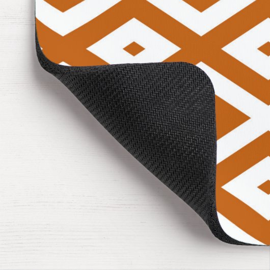 Orange-weiße Diamantform Mousepad (Ecke)