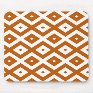 Orange-weiße Diamantform Mousepad