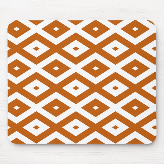 Orange-weiße Diamantform Mousepad (Vorne)