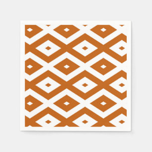 Orange-weiße Diamantform Serviette