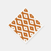 Orange-weiße Diamantform Serviette (Ecke)