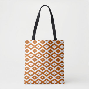 Orange-weiße Diamantform Tasche