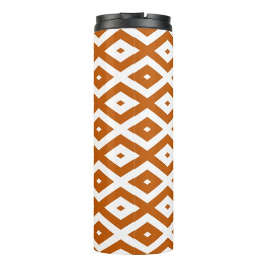 Orange-weiße Diamantform Thermosbecher (Rückseite)