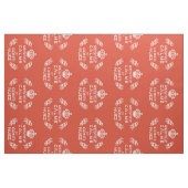 Orange weiße französische Skripte Ruhe halten und Stoff (Yard (91,4 cm))