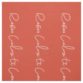 Orange weiße französische Skripte Ruhe halten und Stoff (Muster)