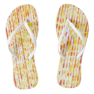 Orange Weiße Gelbe Regen Streifen Trendy Flip Flop Badesandalen