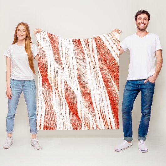 Orange-weiße gewebte Fouta-Textilie Fleecedecke (Beispiel)