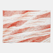 Orange-weiße gewebte Fouta-Textilie Geschirrtuch (Horizontal)