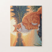 Orange-weiße Katze Puzzle (Vertikal)