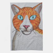 Orange-weiße Katzen-Küchenhandtücher Geschirrtuch (Vertikal)