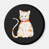 Orange-weiße Katzen-Magnet Magnet (Vorne)