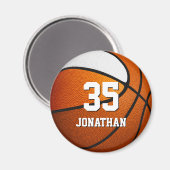 Orange weiße Mannschaftsfarben realistischer Baske Magnet (Vorderseite/Rückseite)