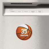 Orange weiße Mannschaftsfarben realistischer Baske Magnet (In Situ (Geschirrspüler))