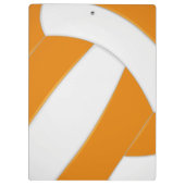 Orange weiße Mannschaftsfarben Volleyballtrainer Klemmbrett (Rückseite)
