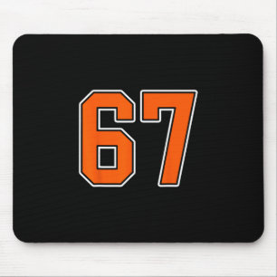Orange Weiße Nummer 67 Trikot Spieler Uniform #67 Mousepad