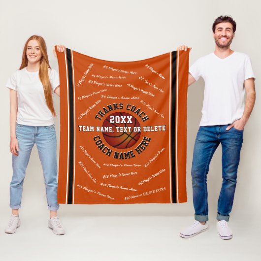 Orange weiße Schwarz-Geschenke für Fleecedecke (Beispiel)