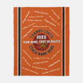 Orange weiße Schwarz-Geschenke für Fleecedecke (Vorderseite)