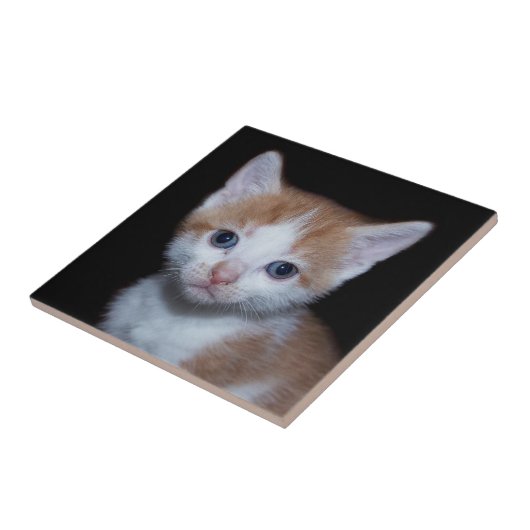 Orange-weiße Tischchen Fliese (Seite)