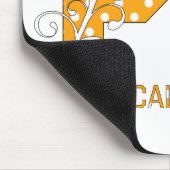 orange weiße Tupfen Pints Mousepad (Ecke)