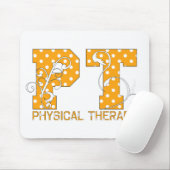 orange weiße Tupfen Pints Mousepad (Mit Mouse)