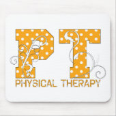 orange weiße Tupfen Pints Mousepad (Vorne)