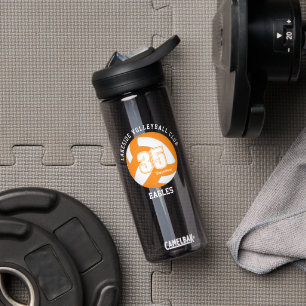 Orange weiße Volleyballmannschaft färbt Athleten N Trinkflasche