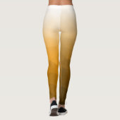 Orange Weißer Farbverlauf Geometrisches Mesh-Muste Leggings (Rückseite)