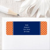 Orange, weißer Polka Dot mit Royal Blue (Insitu)