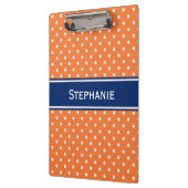 Orange, weißer Polka Dot mit Royal Blue Klemmbrett (Links)