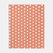 ORANGE WEIßER PUNKT CUSTOM STILVOLL EINFACH FLEECEDECKE (Vorderseite)
