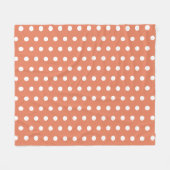 ORANGE WEIßER PUNKT CUSTOM STILVOLL EINFACH FLEECEDECKE (Vorderseite (Horizontal))