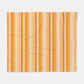 Orange weißes gelbes rosa Streifen-Muster Fleecedecke (Vorderseite (Horizontal))