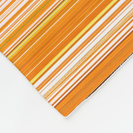 Orange weißes gelbes rosa Streifen-Muster Fleecedecke (Ecke)