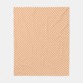 orange-weißes Karomuster Fleecedecke (Vorderseite)