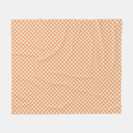 orange-weißes Karomuster Fleecedecke