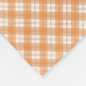 orange-weißes Karomuster Fleecedecke (Ecke)