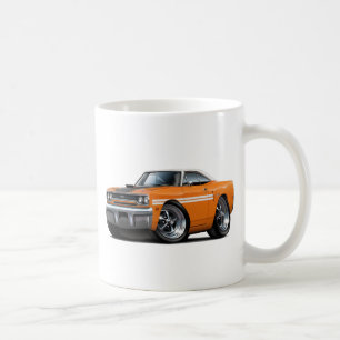 Orange-Weißes Spitzenauto 1970 Plymouths GTX Kaffeetasse
