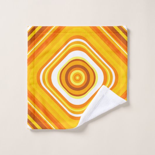 Orange, weißes und gelbes badhandtuch set (Waschlappen)