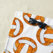 Orange, weißes Volleyball Club - Mädchen Strandtuch (Beispiel)